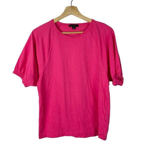 J. Crew Hot Pink Puff Short Sleeve Top XS